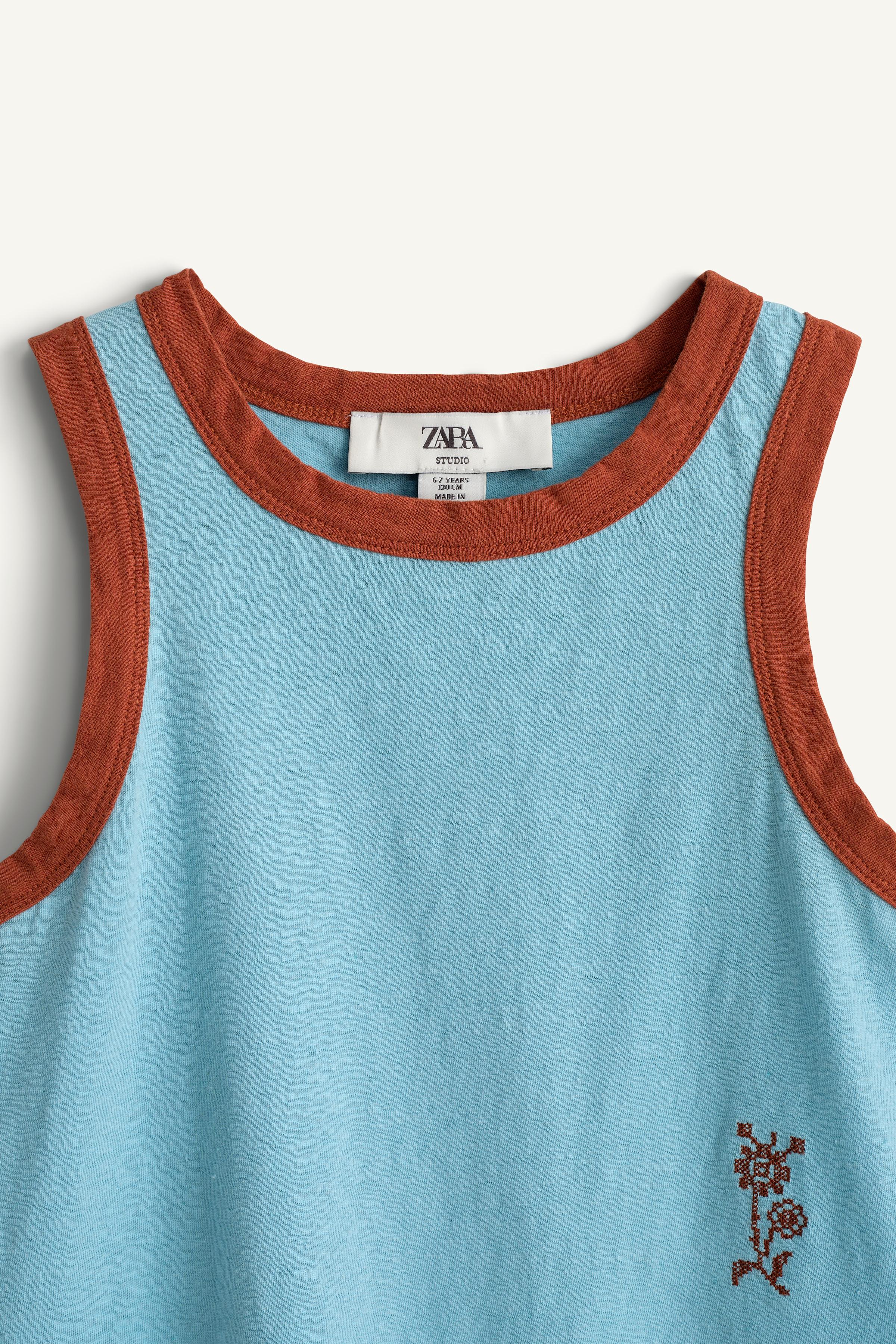 CHEMISE SANS MANCHES FLEUR BRODÉE ÉDITION LIMITÉE