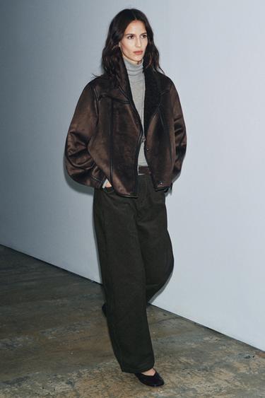 ΜΠΟΥΦΑΝ ΝΤΟΥΜΠΛ ΦΑΣ ZW COLLECTION - Καφέ σκούρο του Zara