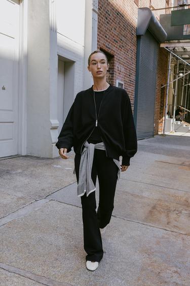 VESTE BOMBER INTERLOCK - Noir de Zara - Image 4