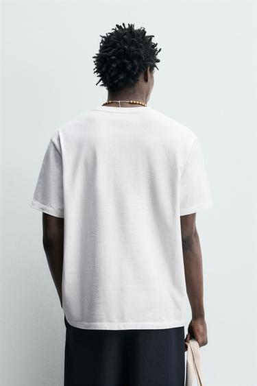 T-SHIRT POCHE BRODERIES NAUTIQUES - Blanc cassé de Zara - Image 2