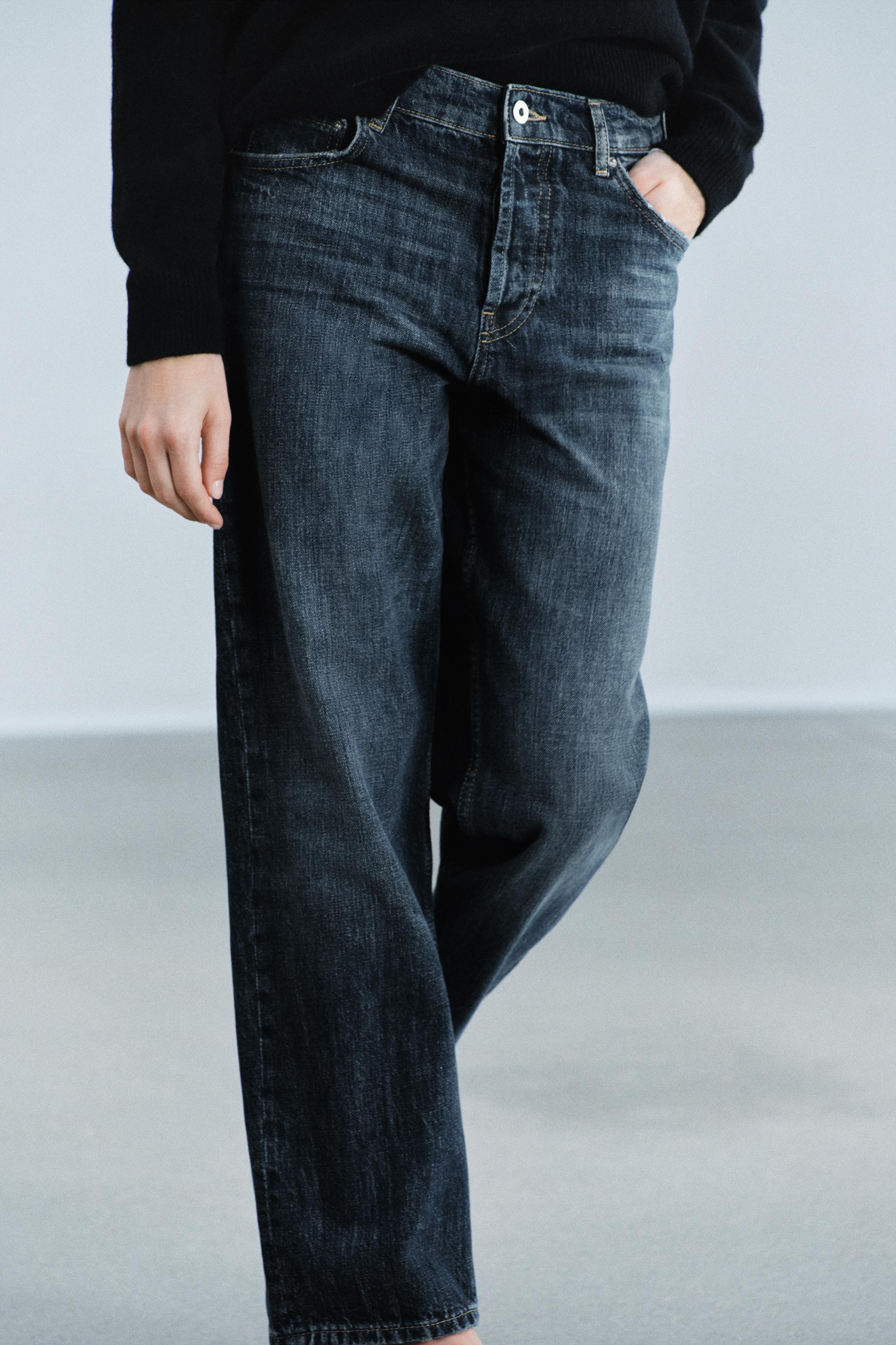 Zara ZW COLLECTION STRAIGHT FIT ORTA BEL JEAN görsel 2