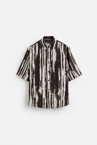 ABSTRACT PRINT SHIRT - Black / White by Zara - Image 5