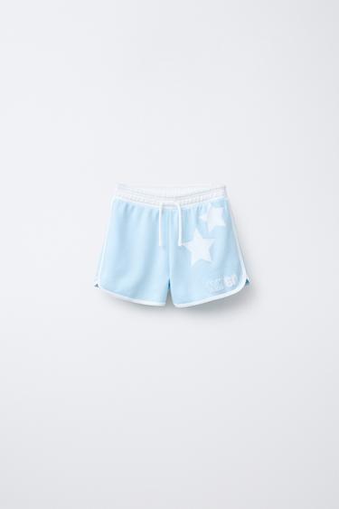 BERMUDAS FELPA VARSITY - Azul claro de Zara - Imaxe 0