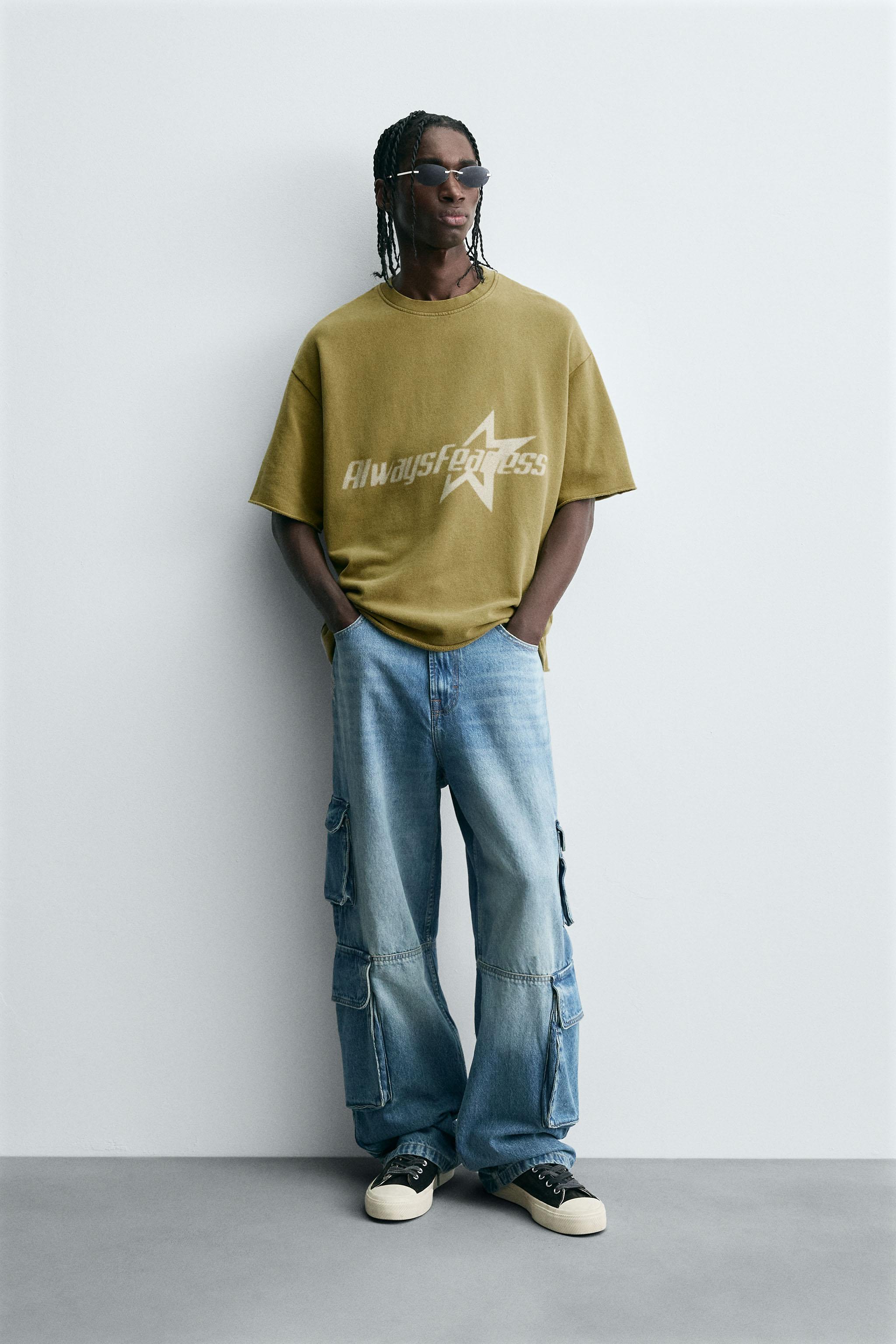 SWEAT DÉLAVÉ TEXTE IMPRIMÉ