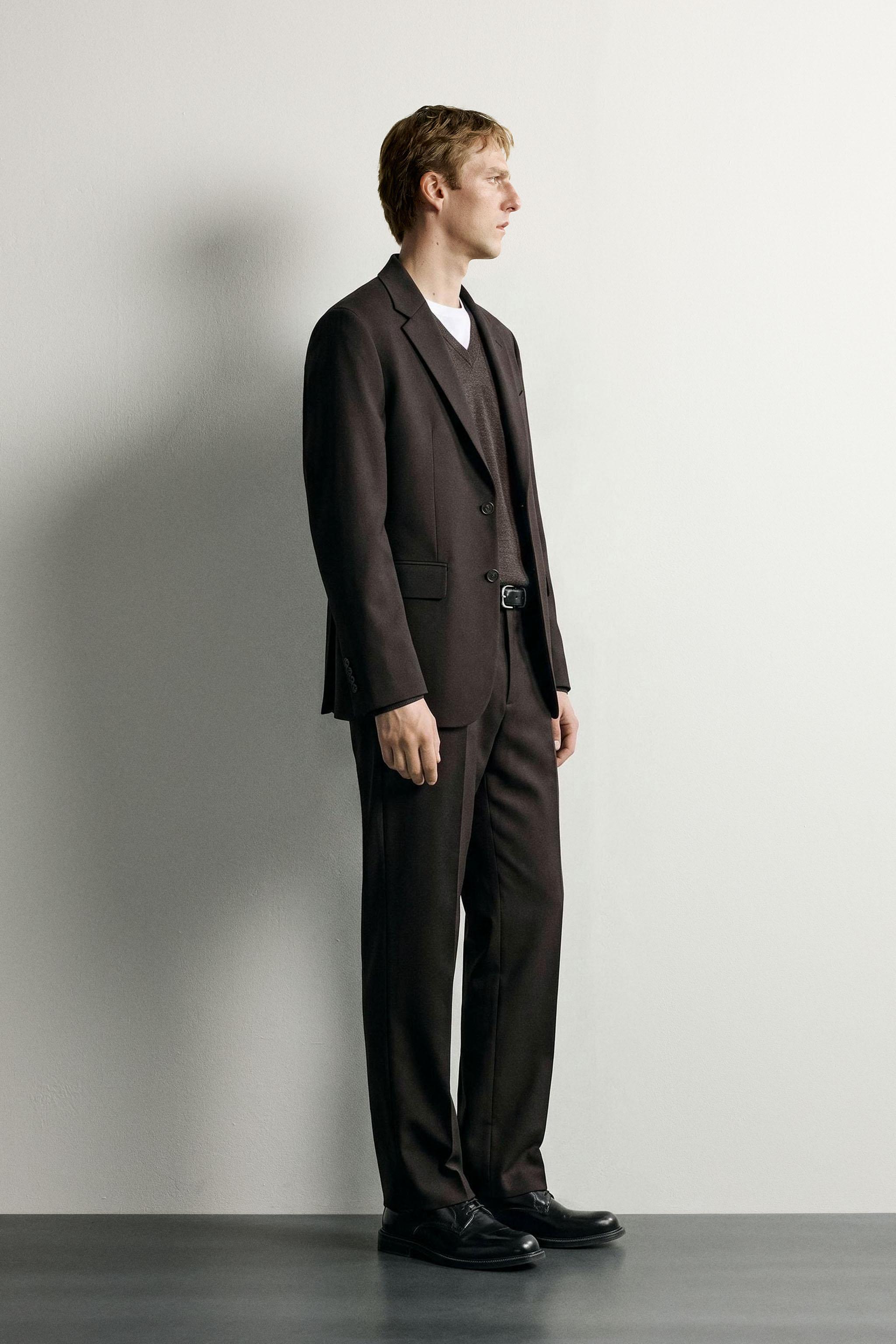 WOOL SUIT PANTS