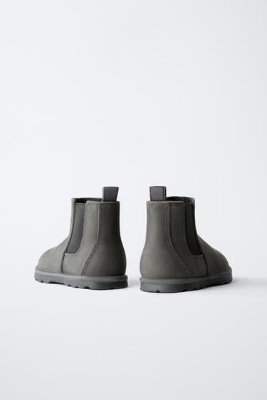 BAREFOOT LEATHER BOOTS - Anthracite grey by Zara - Image 6