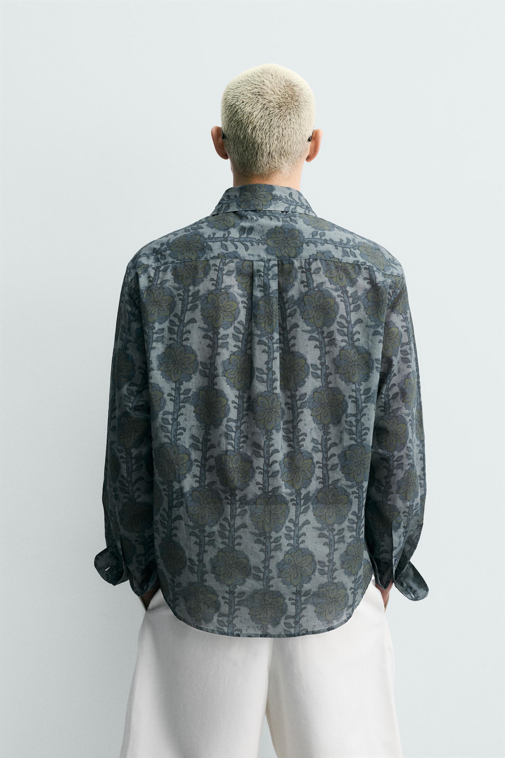 RELAXED FIT FLORAL PRINT SHIRT