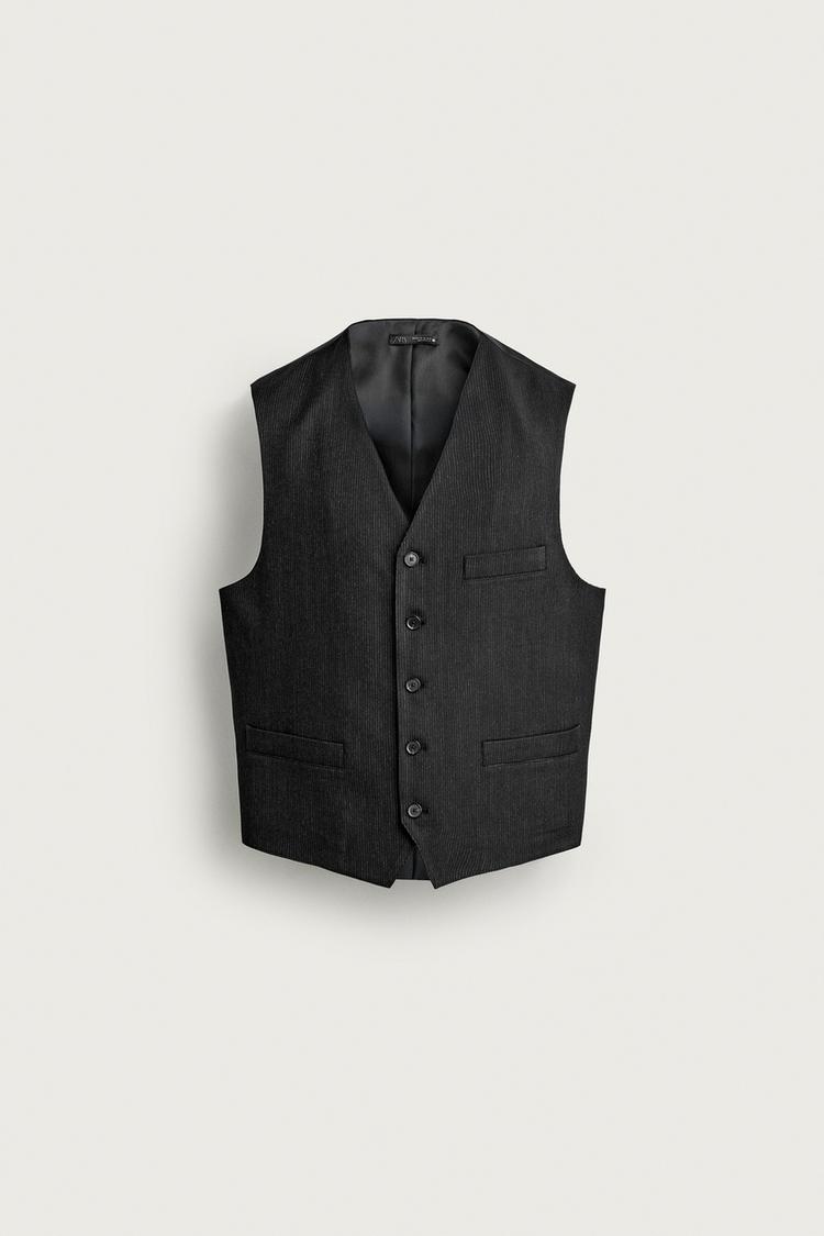 STRIPED SUIT WAISTCOAT