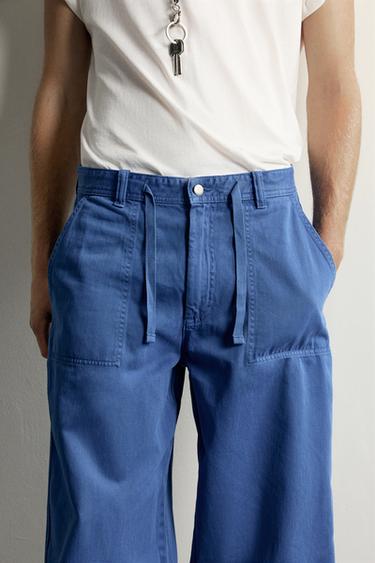 PANTALON RELAXED STRAIGHT FIT - Bleu roi de Zara - Image 5