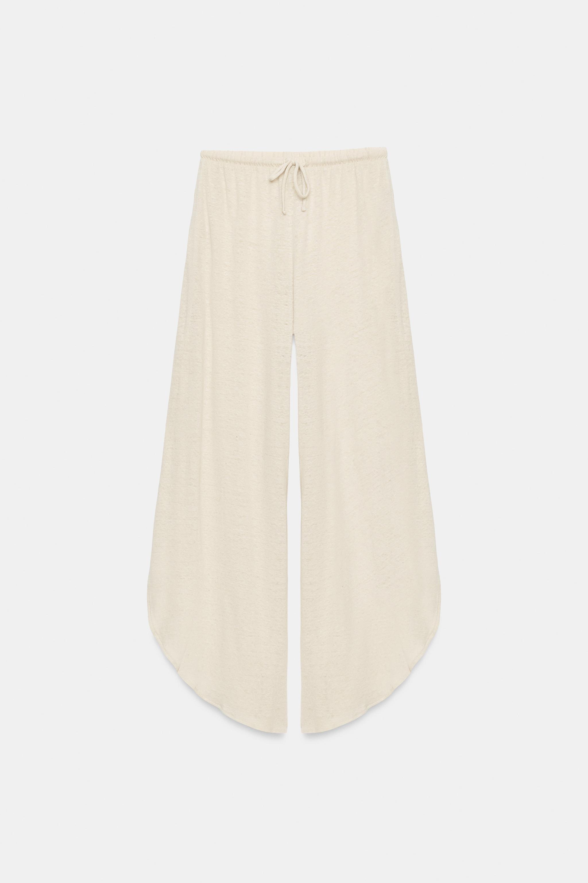 Zara YIRTMAÇLI KETEN PANTOLON görsel 4
