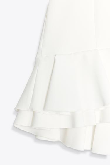ROBE MINI HALTER À VOLANTS - Écru de Zara - Image 2