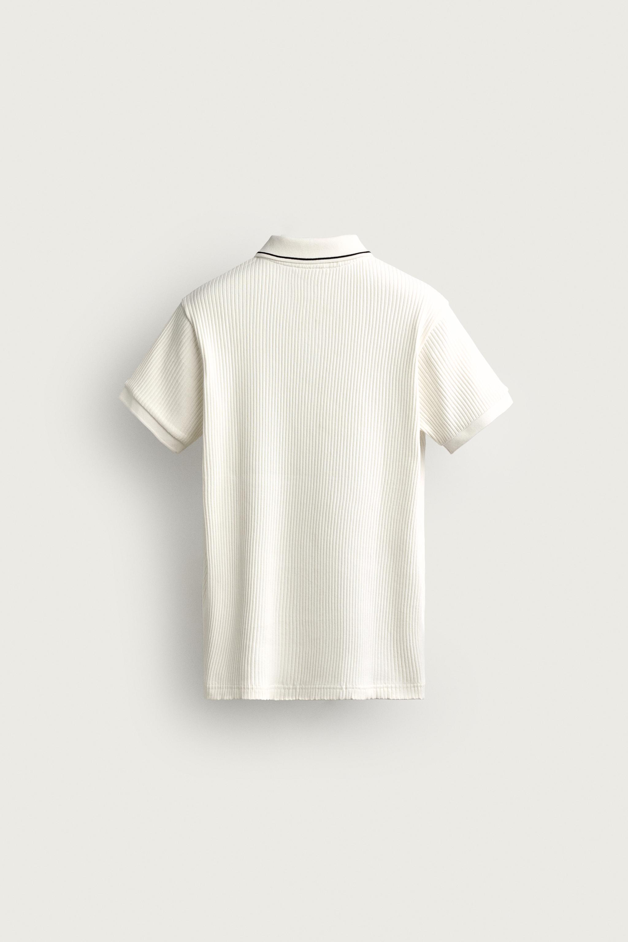 Zara RETRO REGULAR FIT POLO T-SHIRT görsel 6