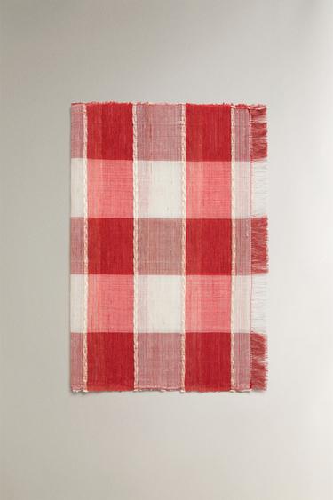 CHECK PLACEMAT - Red by Zara - Image 1