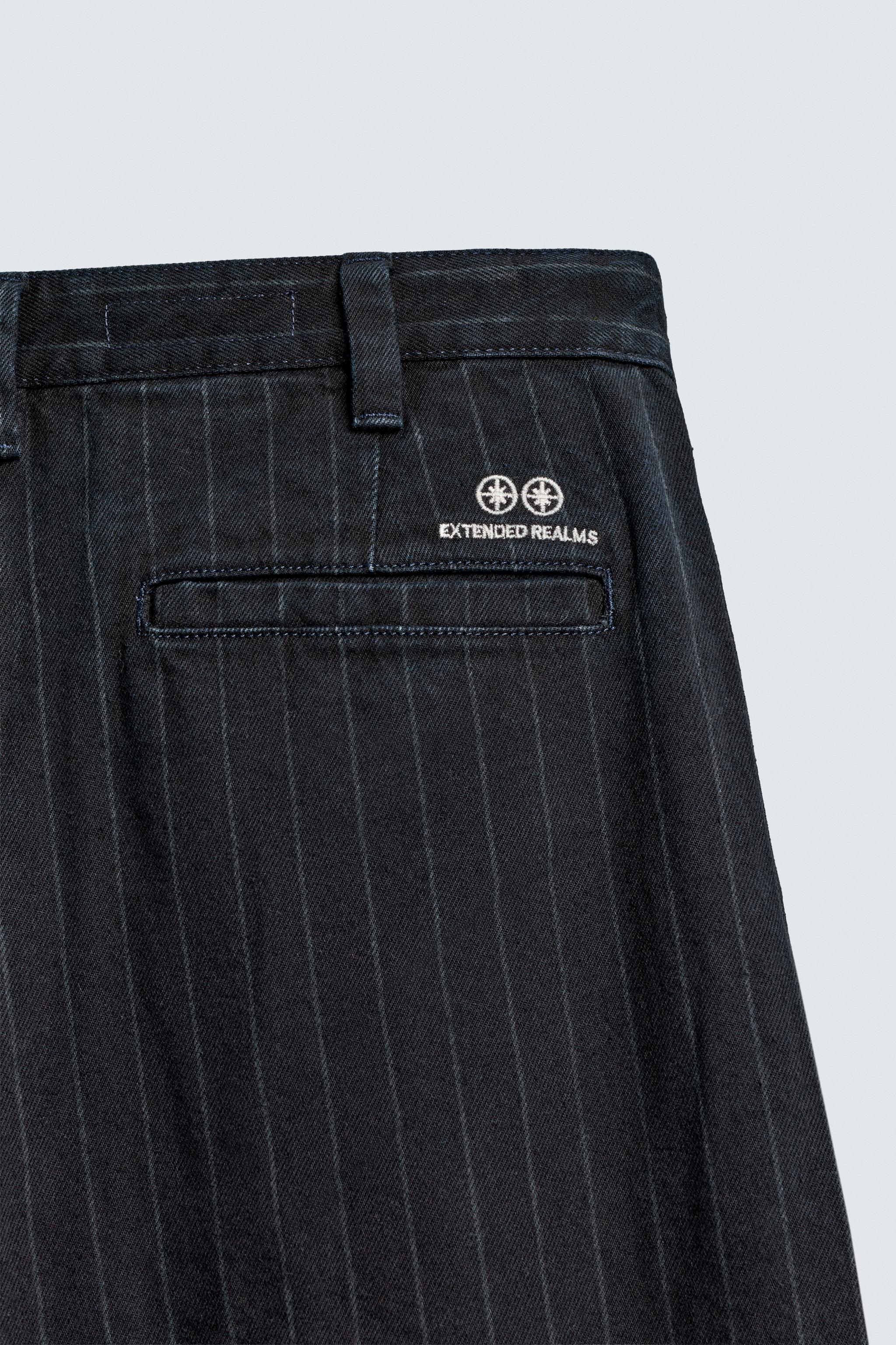 ストライプ柄バルーンパンツ - ブルー | ZARA Japan / 日本