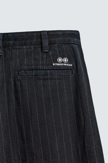 PANTALON BALLON À RAYURES - Bleu de Zara - Image 8