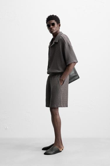 IRREGULAR TEXTURED SHIRT - Anthracite Grey by Zara - Image 4