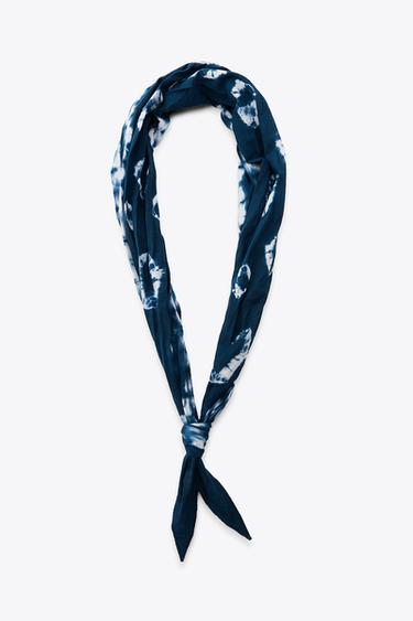 TIE-DYE CREASED BANDANA X FANGLU LIN - Blue by Zara - Image 2