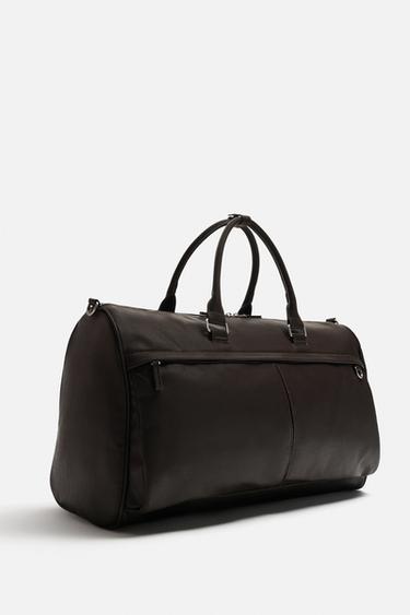 TEXTURED TRAVEL BAG - Brown by Zara - Image 1