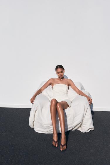 SHORT DRESS - Ecru by Zara - Image 5