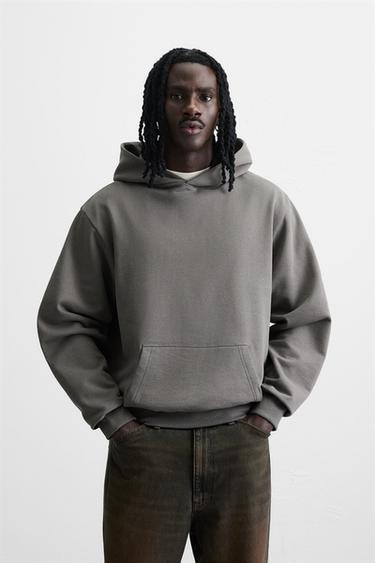 BASIC HOODIE - Anthracite grey by Zara