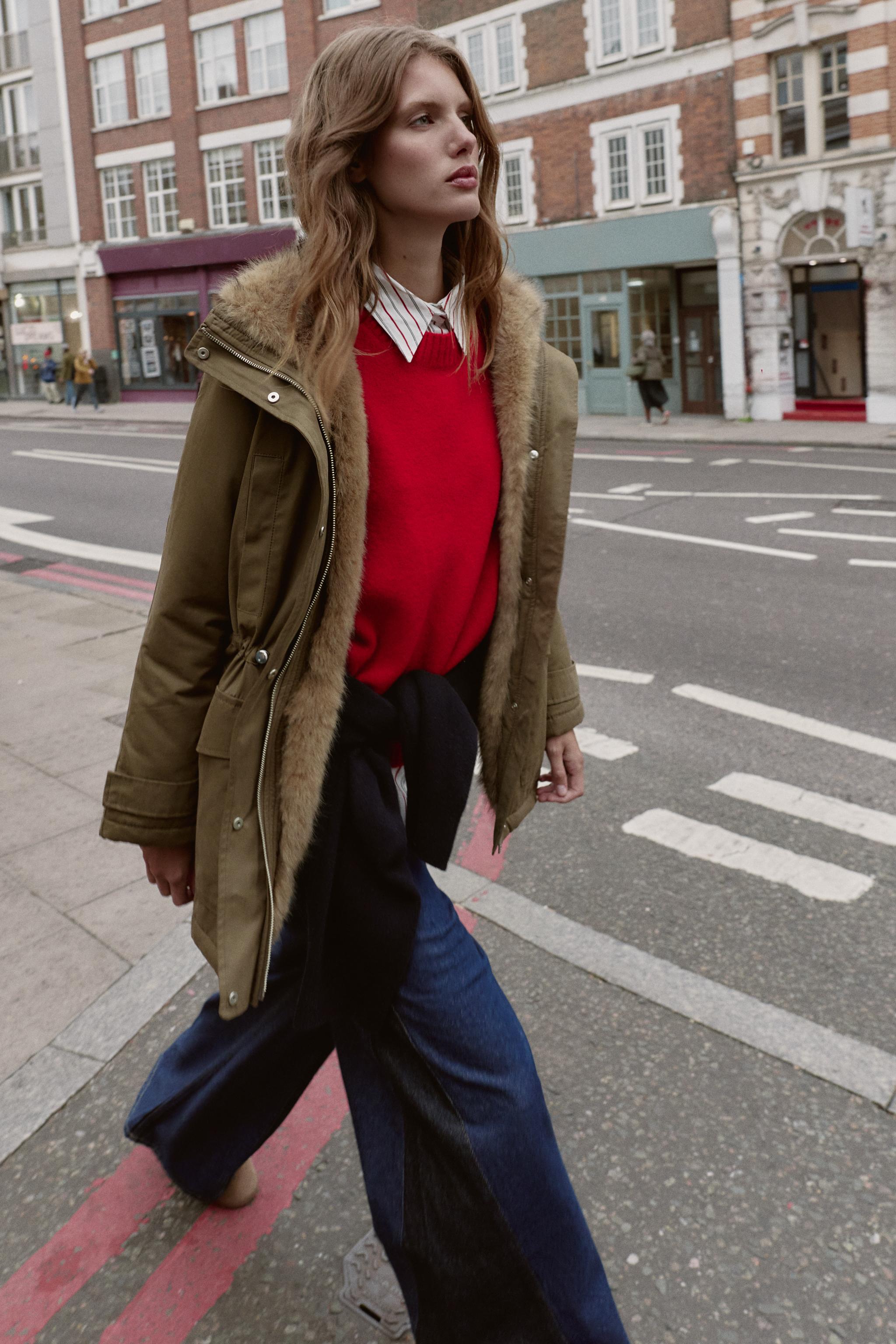 FAUX FUR INTERIOR PADDED PARKA