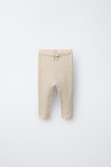 TRICOT LEGGING MET KABELS - Zand / Gemêleerd van Zara