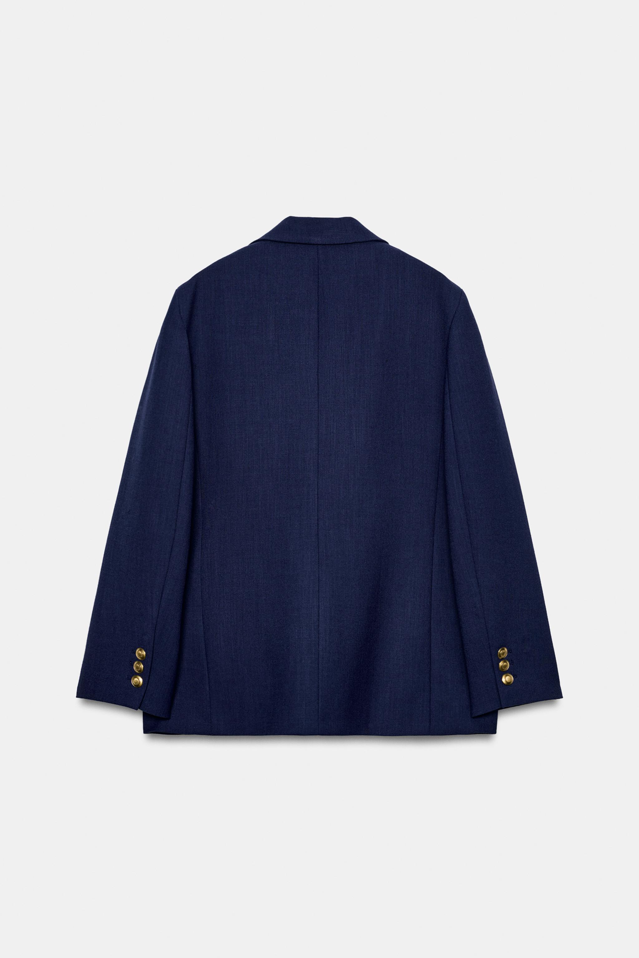 Zara ZW COLLECTION DÜĞMELİ BLAZER görsel 7