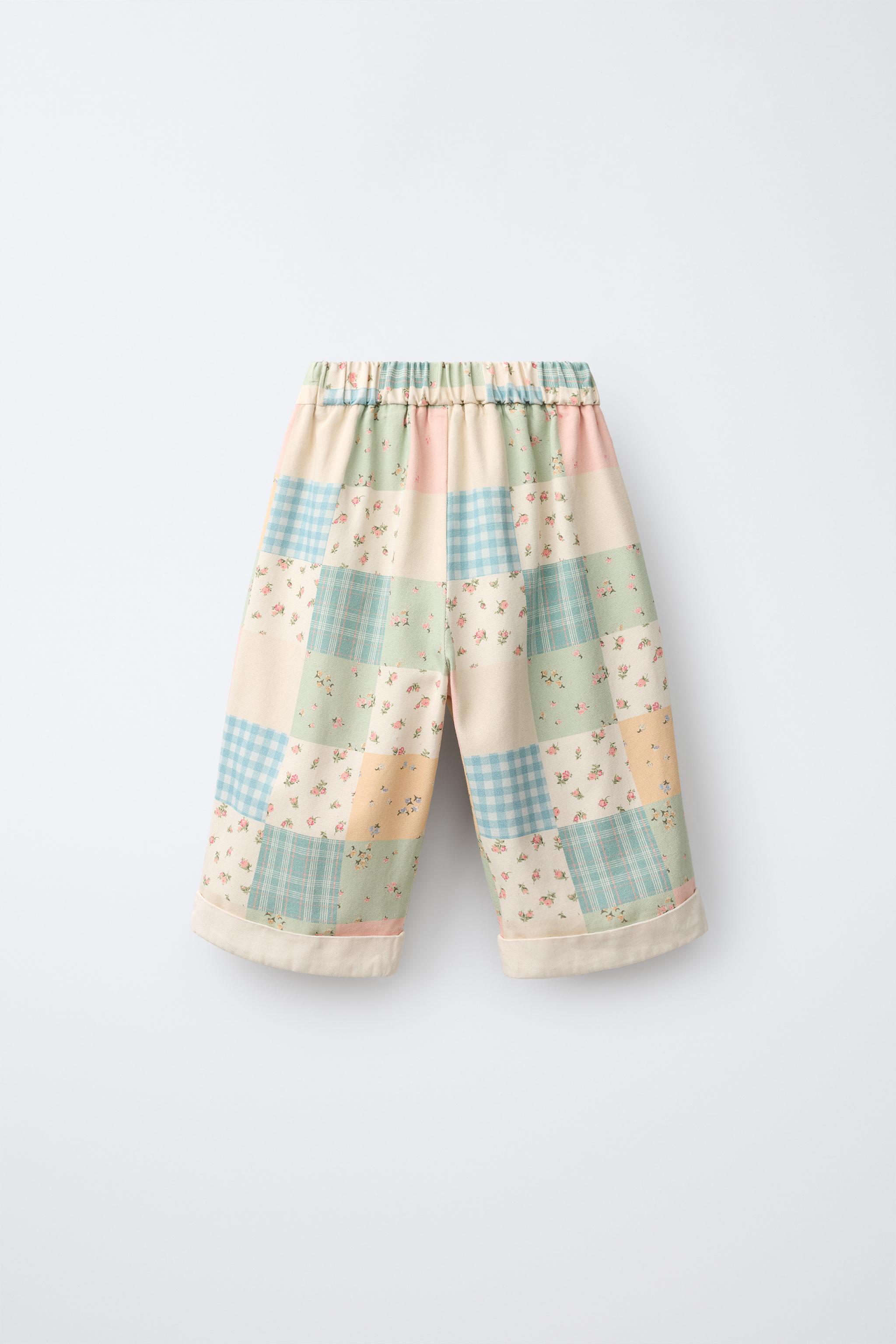 PATCHWORK BALLOON PANTS — Multicolored