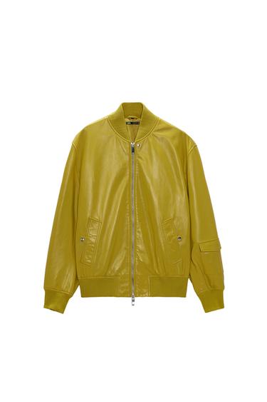 CAZADORA BOMBER PIEL