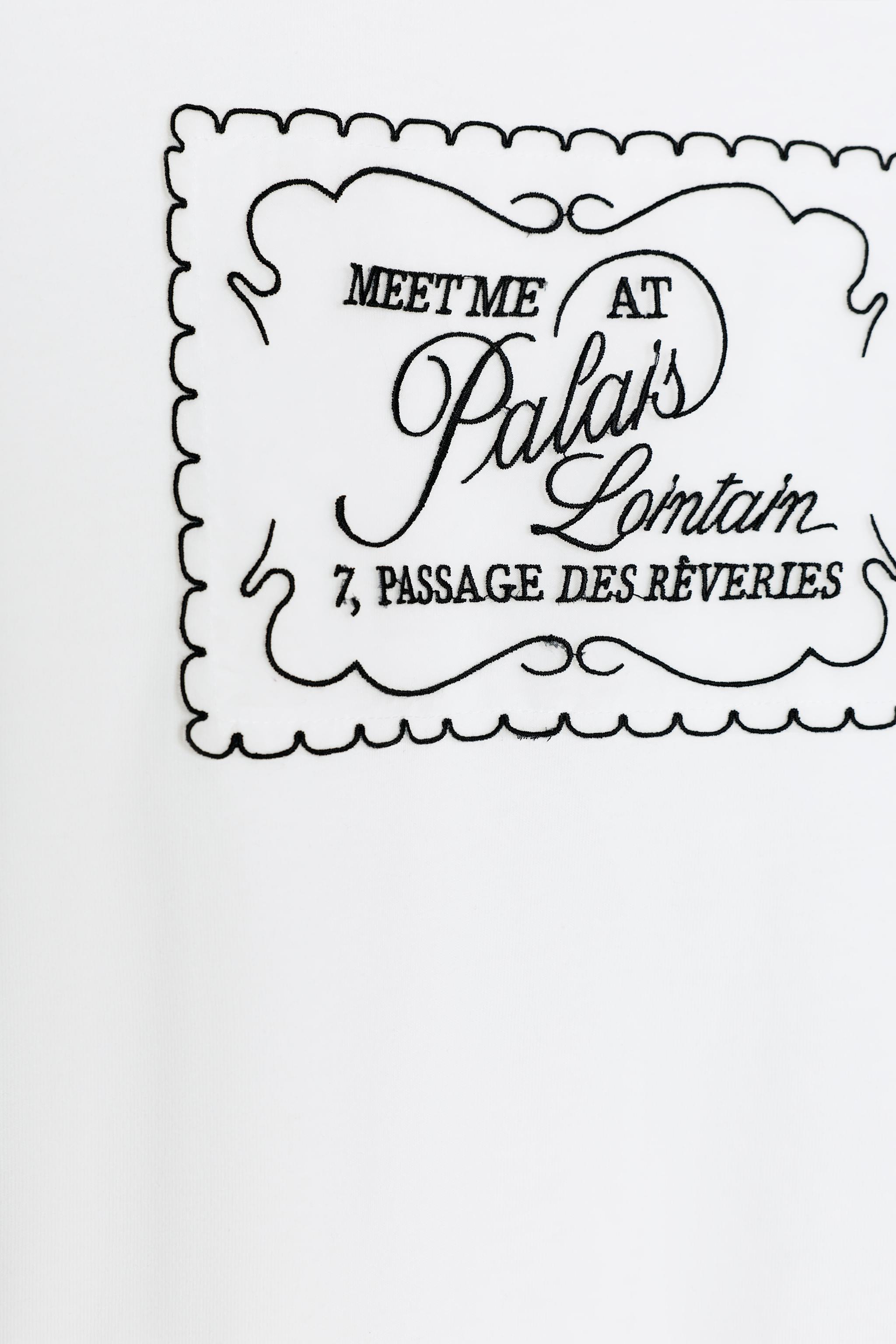 ORGANZA TEXT T-SHIRT