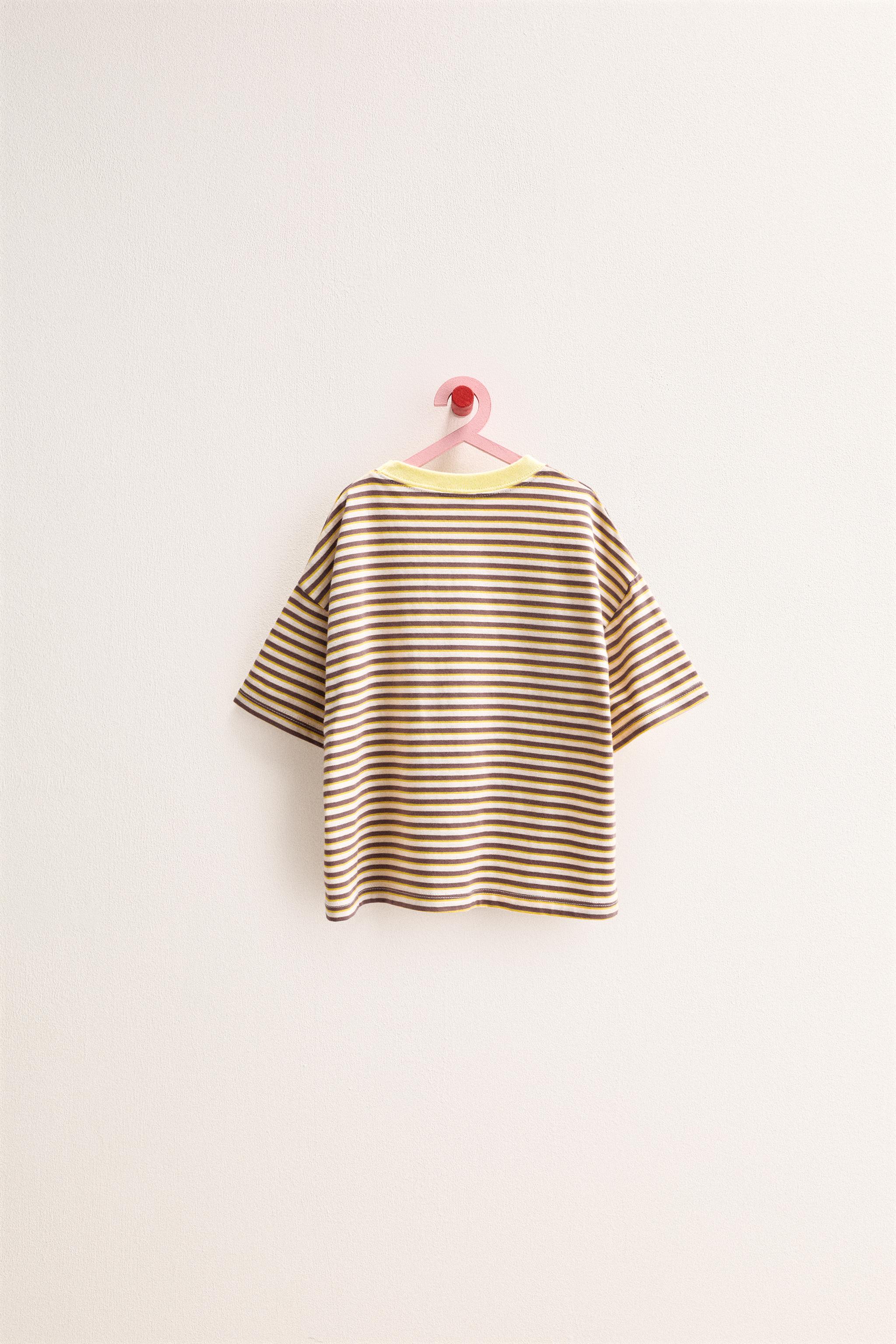 ZARA TIMELESS - T-SHIRT RAYURES COL CONTRASTE