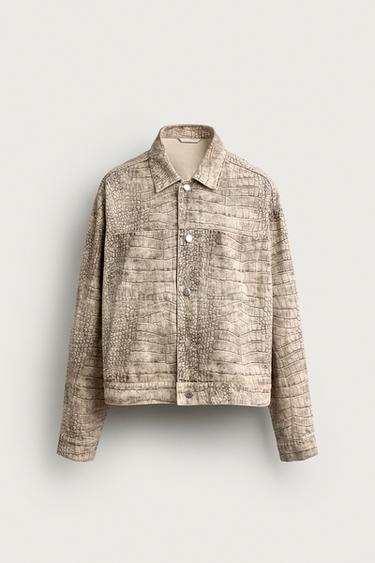 ANIMAL PRINT RELAXED FIT JACKET - Snake by Zara