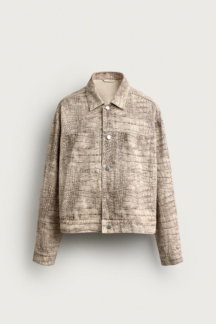 Chaqueta de corte relajado con estampado animal 8