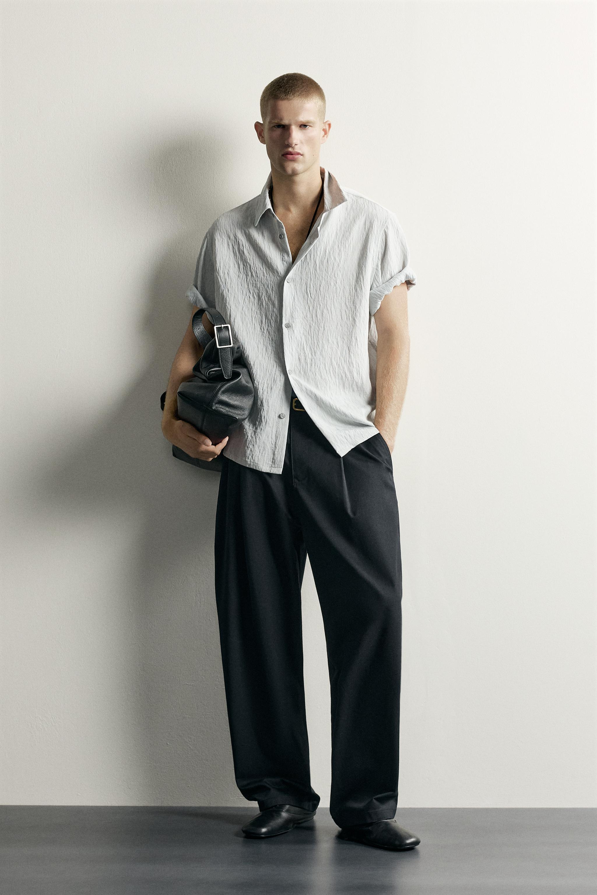 CHEMISE FLUIDE COUPE DÉCONTRACTÉE TEXTURÉE