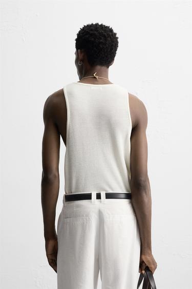 DÉBARDEUR TANK EN MAILLE - Écru de Zara - Image 2