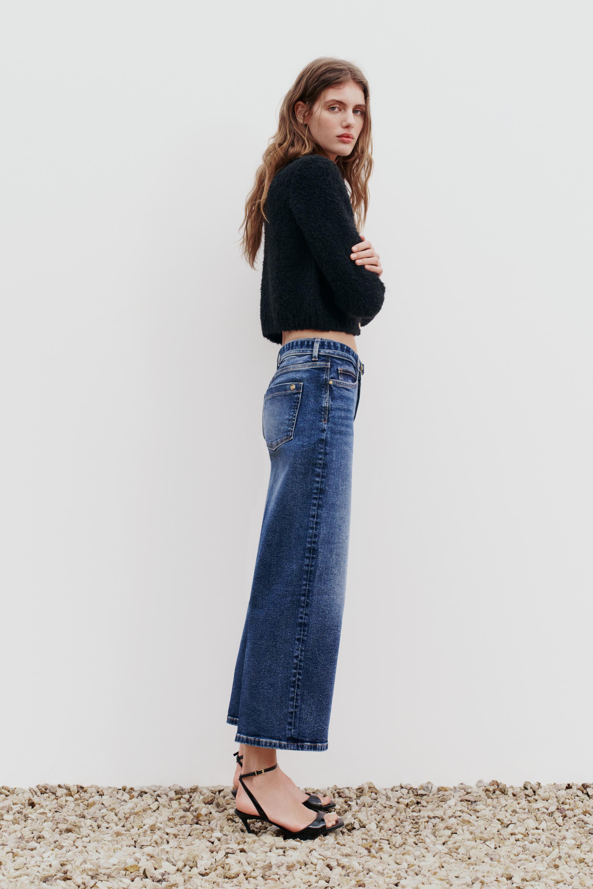 Z1975 STRAIGHT-LEG CROPPED HIGH-WAIST BELTED JEANS