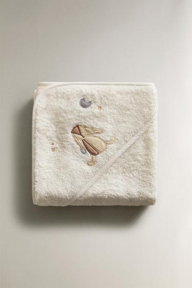 HOODED BABY TOWEL - Oyster-white by Zara - Image 1