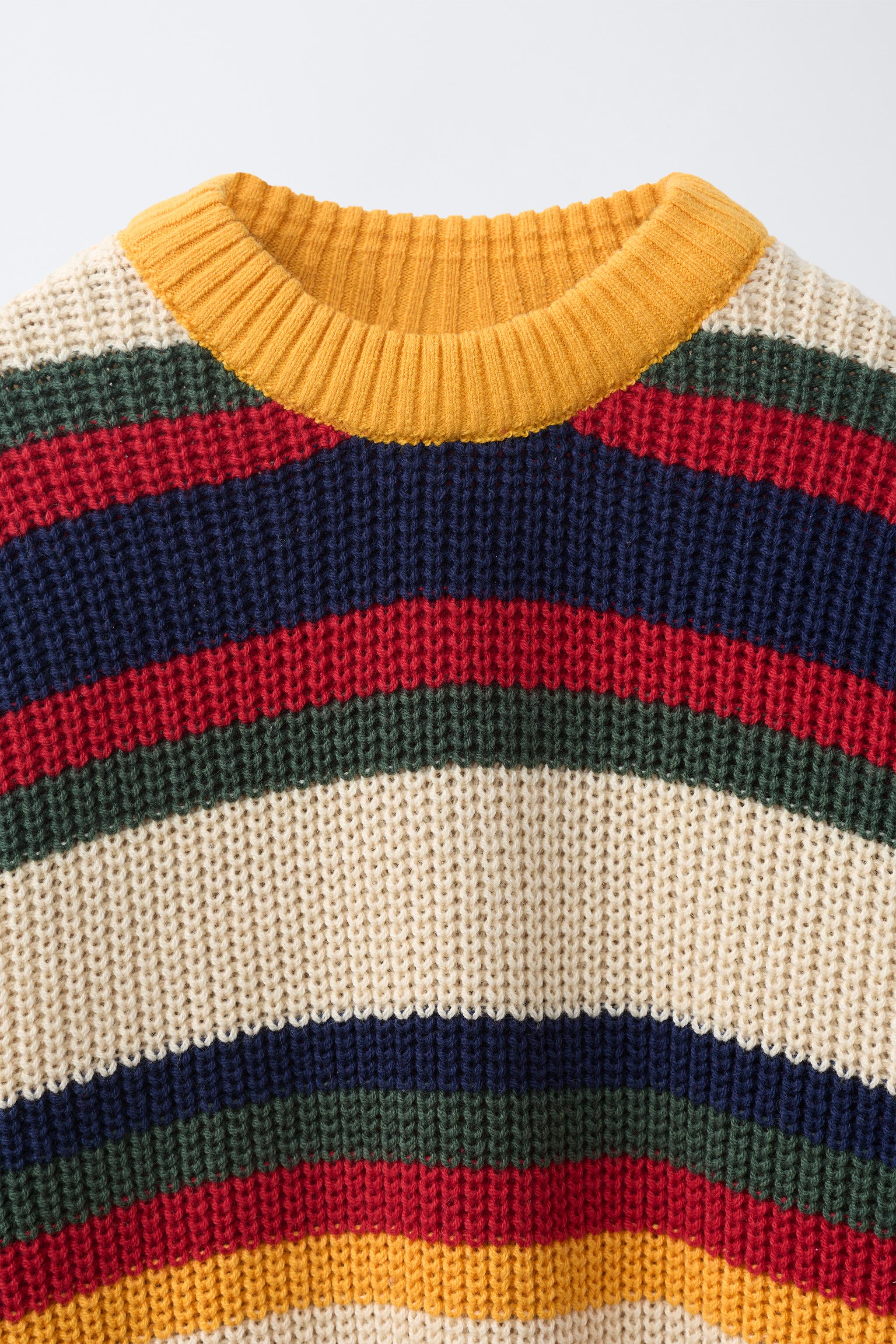 FRUIT OF THE LOOM™ STRIPED KNIT SWEATER - Striped | ZARA United States