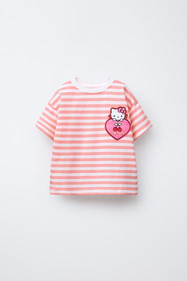 CAMISETA PARCHES Y ESTAMPADO RAYAS HELLO KITTY © SANRIO - rayas de Zara
