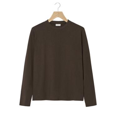 MEDIUM WEIGHT LONG SLEEVE T-SHIRT - Brown by Zara