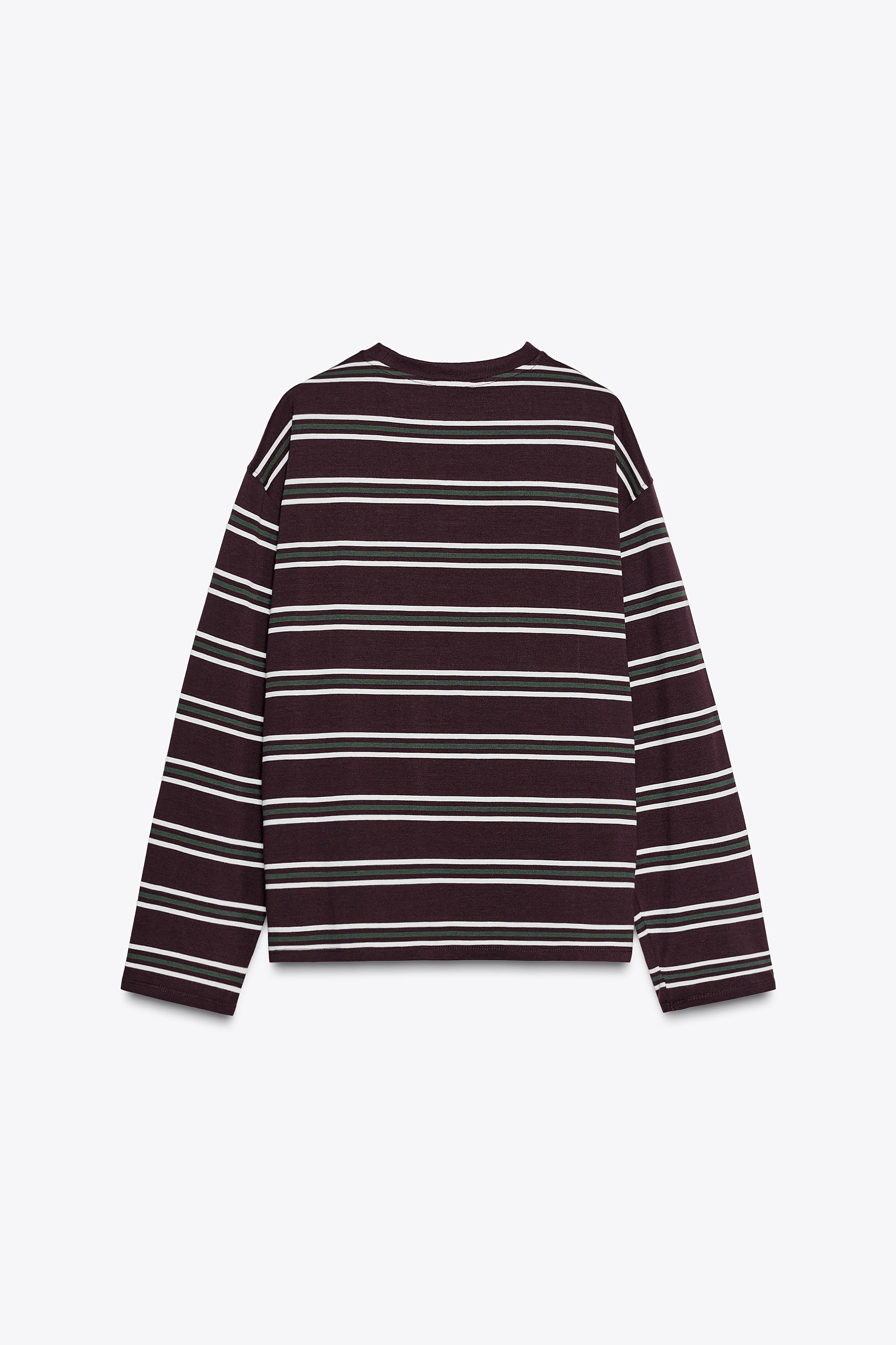 ［ZARA］ストライプ柄刺繍入りTシャツ ストライプ刺繍入りTシャツ - ストライプ | ZARA Japan / 日本