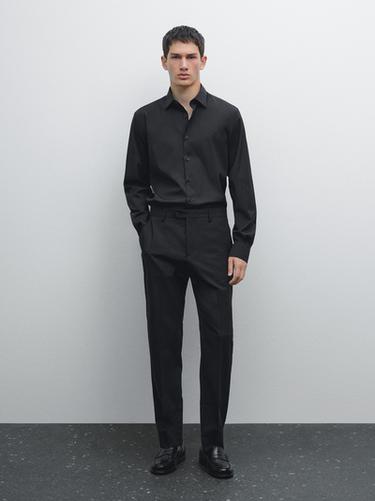 Camisa slim fit stretch - Negro de Zara