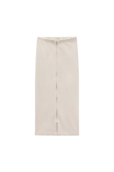 MIDI SKIRT WITH ZIP