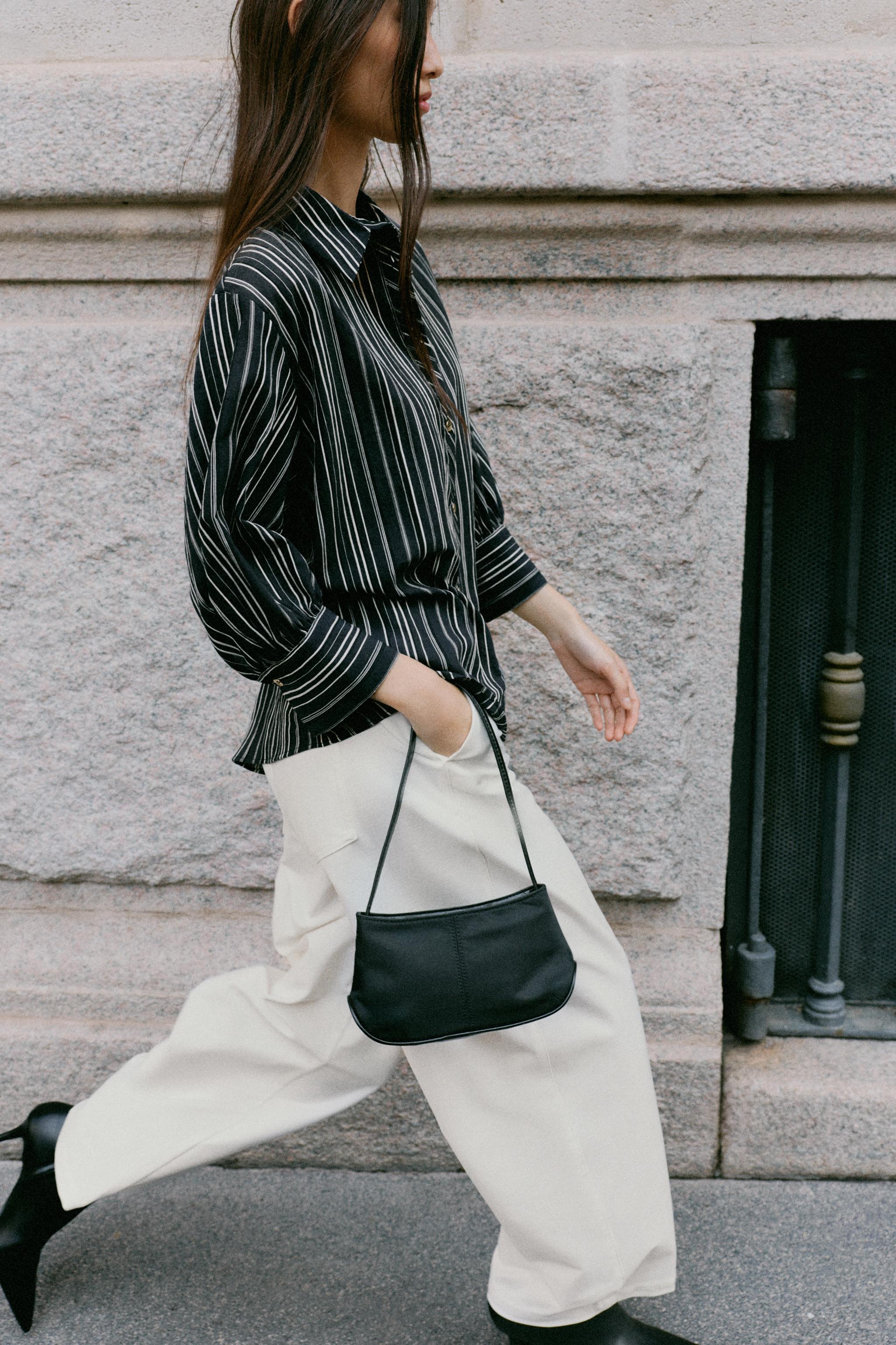 STRIPED THREE-QUARTER SLEEVE SHIRT