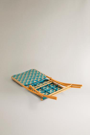 CHAISE PLIANTE TRESSÉE TRIANGLES - Bleu de Zara - Image 2