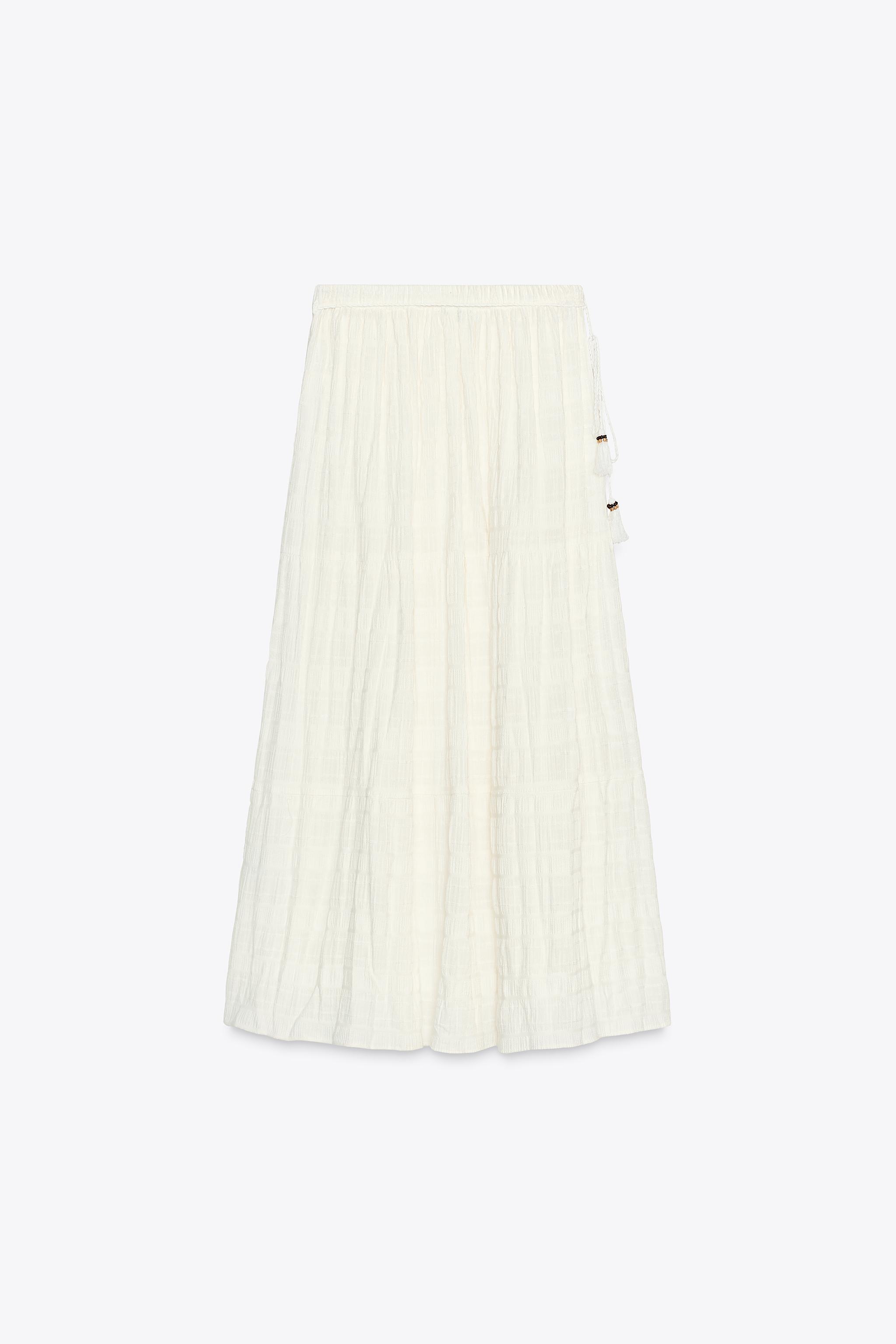 ラスティックパネルスカート - ホワイト | ZARA Japan / 日本