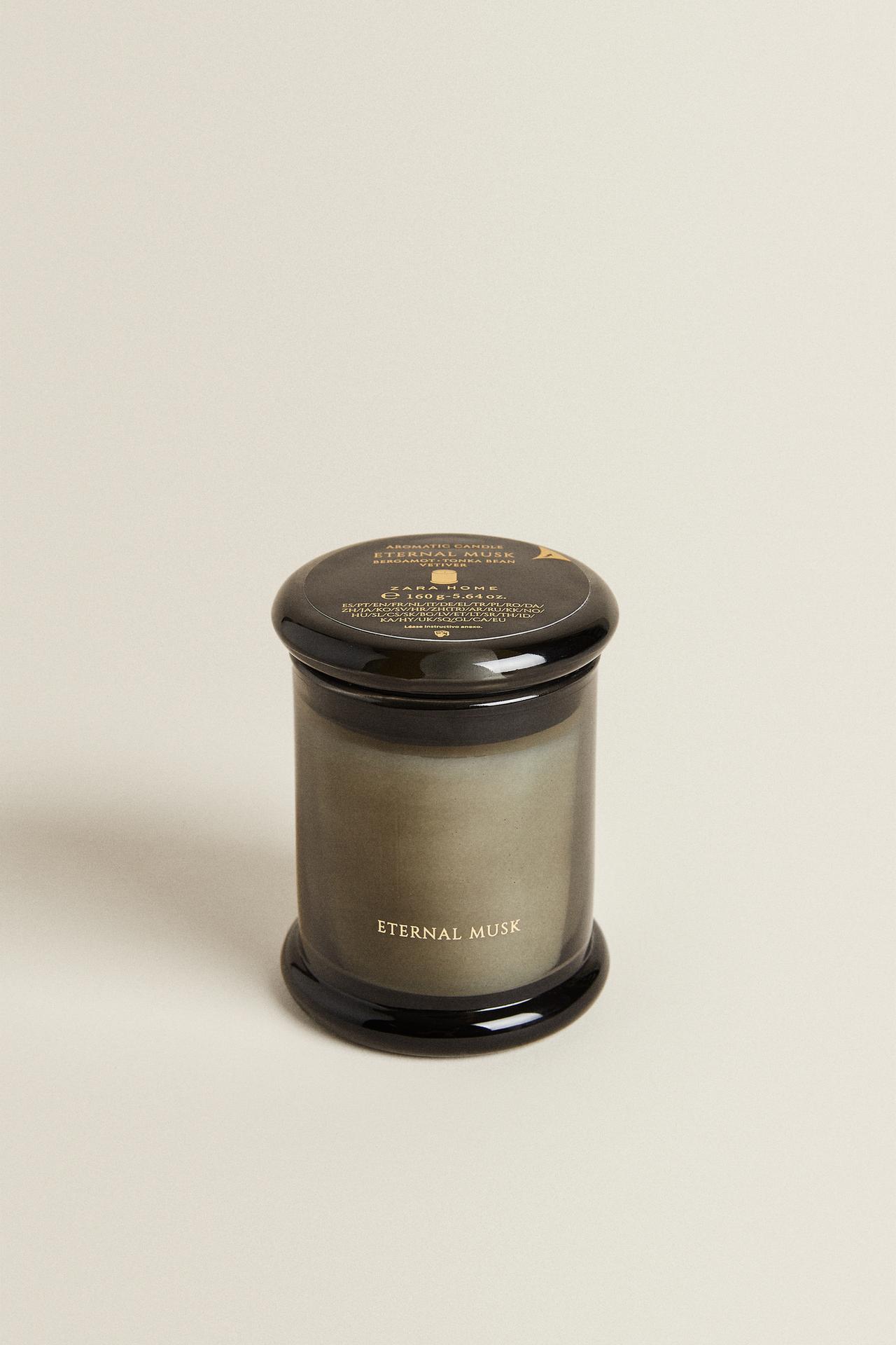 (150 G) ETERNAL MUSK SCENTED CANDLE — Gray