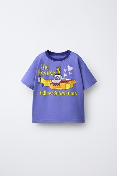 Zara 披頭四樂團®潛水艇印花T恤 - 藍色