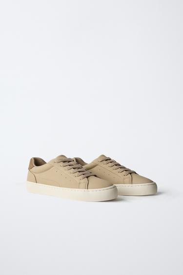 Zara MINIMAL SNEAKERS - Brown
