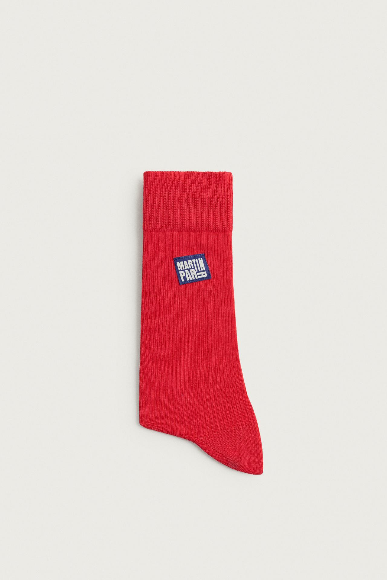 MARTIN PARR PATCH SOCKS — Red